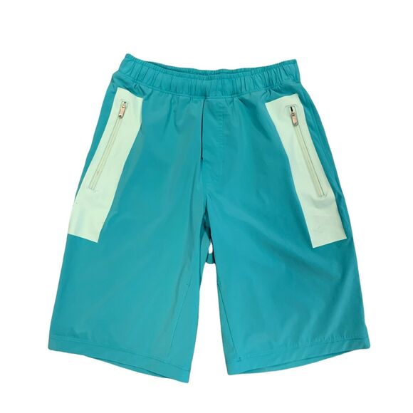 Lululemon Long Athletic Shorts Men S Small Side Zip Pockets Stretch Waist Bottom - Picture 1 of 11